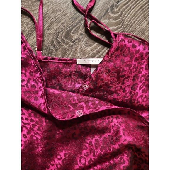 Vintage Victoria's Secret Leopard Print Romper Nightie Women's Size Medium - Picture 4 of 4